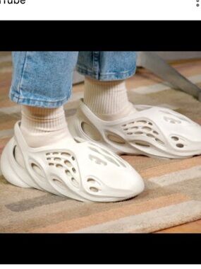 Women’s White Yeezy inspired Foam Slip-On  Shoe size 39